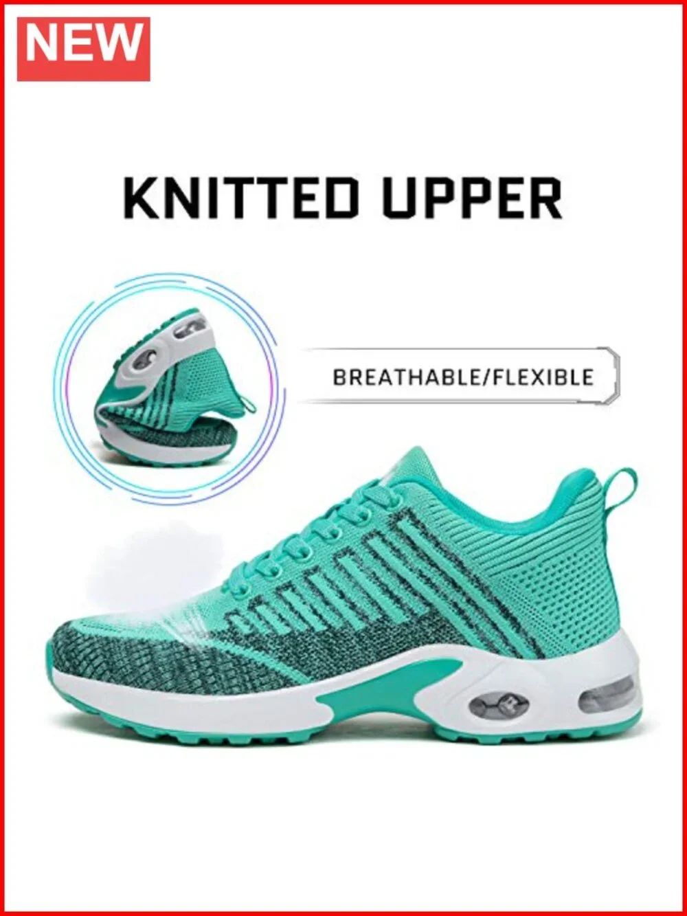 Lightweight Mesh Air Cushion Running Sneakers with Arch Support